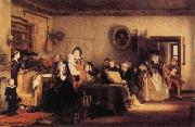 Sir David Wilkie Reading the Will oil on canvas